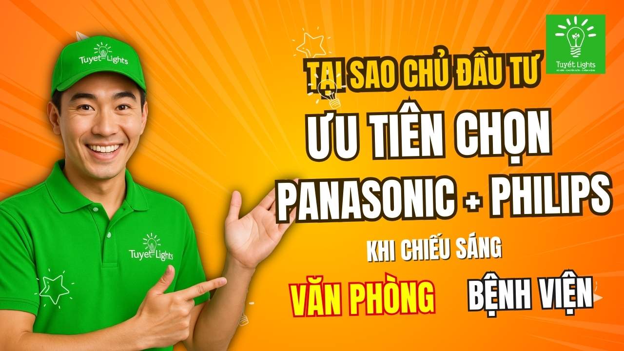 Vì sao chủ đầu tư dự án thường ưu tiên chọn Philips và Panasonic cho chiếu sáng văn phòng – bệnh viện